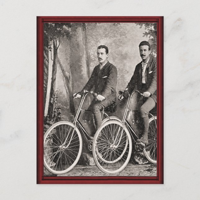 Vintage Gentlemen's Fahrräder Postkarte (Vorderseite)