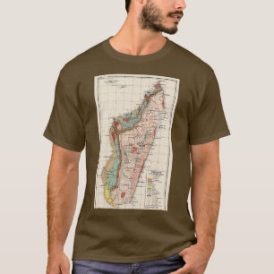 Vintage geologische Karte Madagaskars 1922 T-Shirt