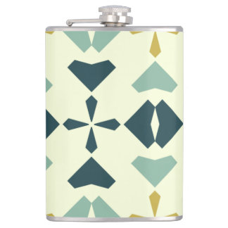 Vintage Geometric Pattern Flachmann