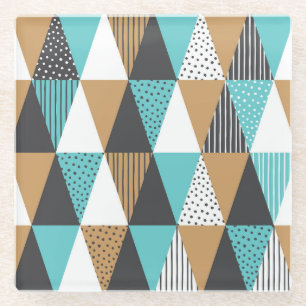 Vintage Geometrie: Abstrakte Illustration. Glasuntersetzer