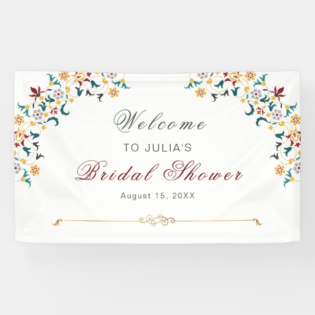 Vintage Geometrie — Klassische Motif Hochzeit Banner (Horizontal)