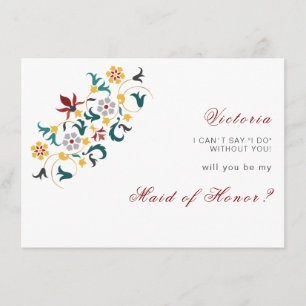 Vintage Geometrie — Klassische Motif Hochzeit Menükarte