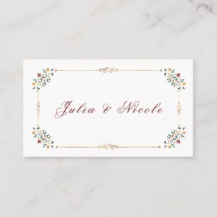 Vintage Geometrie — Klassische Motif Hochzeit Platzkarte