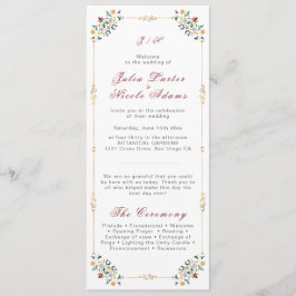 Vintage Geometrie — Klassische Motif Hochzeit Programm