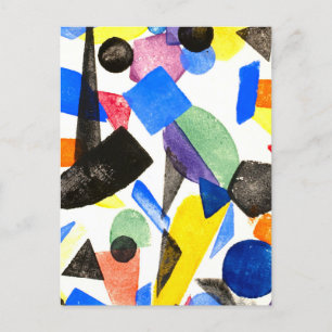 Vintage-Geometrie-Malerei-Postkarte Postkarte