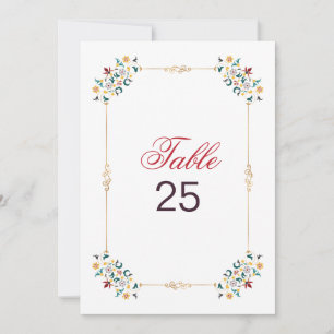 Vintage-Geometrie-Motiv Hochzeitstisch-Nummer  Einladung