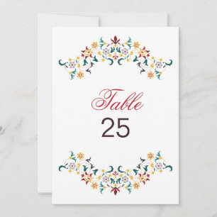 Vintage-Geometrie-Motiv Hochzeitstisch-Nummer Einladung