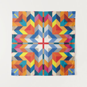 Vintage Geometrisch: Skandinavische Farbblöcke Wandteppich