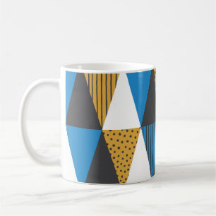 Vintage Geometrisch: Stylischer Illustrationshinte Kaffeetasse