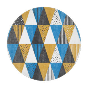 Vintage Geometrisch: Stylischer Illustrationshinte Schneidebrett