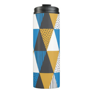 Vintage Geometrisch: Stylischer Illustrationshinte Thermosbecher