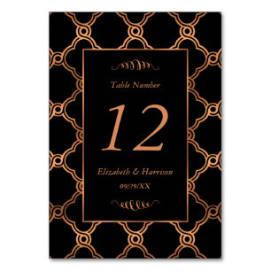 Vintage geometrische Art Deco Gatsby Hochzeit Tischnummer