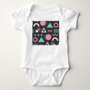 Vintage geometrische Figuren: nahtlose Gestaltung. Baby Strampler