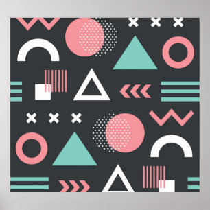 Vintage geometrische Figuren: nahtlose Gestaltung. Poster