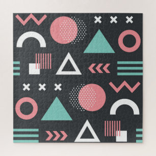 Vintage geometrische Figuren: nahtlose Gestaltung. Puzzle