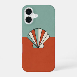 Vintage geometrische Muschel iPhone 16 Hülle