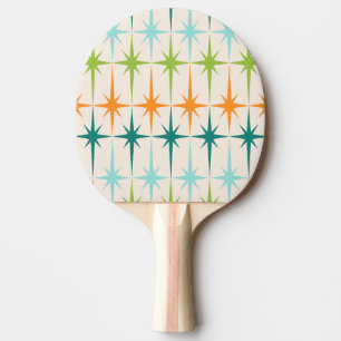 Vintage geometrische Sternenexplosionen Ping-Pong- Tischtennis Schläger