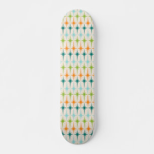 Vintage geometrische Sternenexplosionen Skateboard