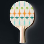 Vintage geometrische Sternexplosionen Pingpongpadd Tischtennis Schläger<br><div class="desc">Vintag. Geometrien. Sternexplosionen. Wenn Sie eines dieser Wörter Liebe, diese Retro Vintage geometrische Sternexplosionen Ping Pong Paddle ist für Sie. Dieses moderne Design aus der Mitte des Jahrhunderts besticht durch einen cremefarbenen Hintergrund mit Reihen von türkisfarbenen, limatgrün, orangen und aquamarinen Sternexplosionen. Dieses Mod-Design verbindet sich wunderbar mit dem Retro Atomic...</div>