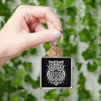 Vintage geometrische Tribalkunst Schlüsselanhänger