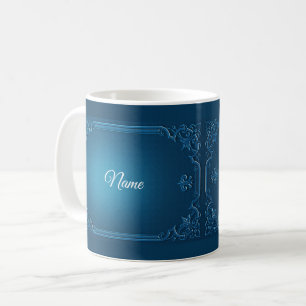 Vintage geometrische Türkis Hochzeit Feier Kaffeetasse