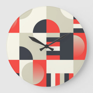 Vintage geometrisches Design: abstrakter Hintergru Große Wanduhr