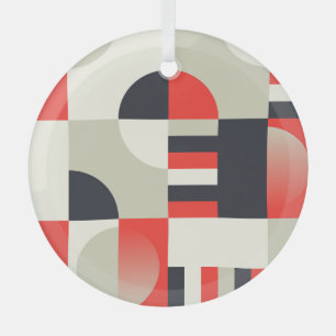 Vintage geometrisches Design: abstrakter Hintergru Ornament Aus Glas