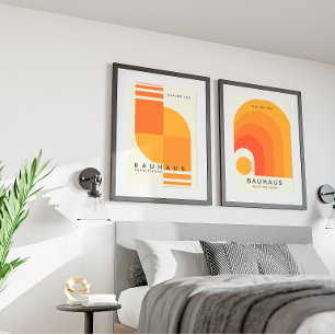 Vintage Geometrisches Kunstposter   Mid-Century Mo Poster