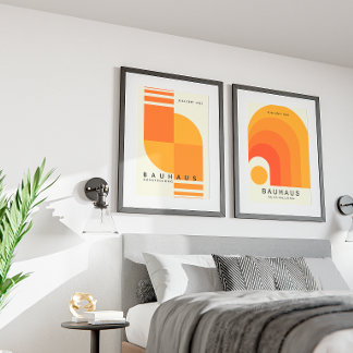 Vintage Geometrisches Kunstposter | Mid-Century Mo Poster