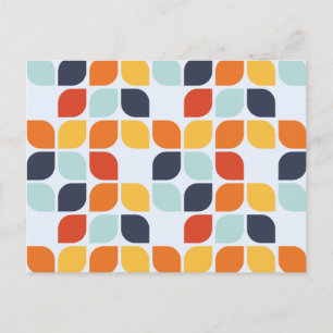Vintage-Geometrisches Muster Feiertagspostkarte