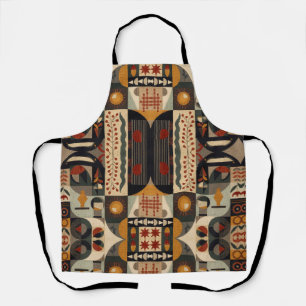 vintage geometrisches Quiltblock-Kunstmuster Schürze