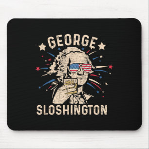 Vintage George Sloshington Washington 4. Juli Mousepad