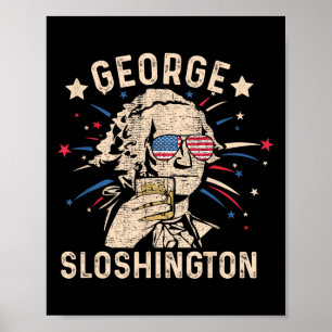 Vintage George Sloshington Washington 4. Juli Poster