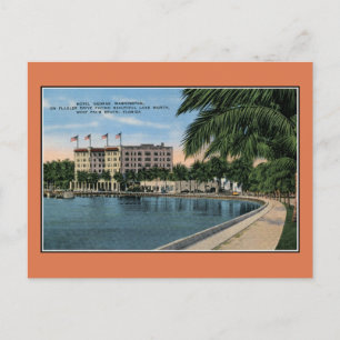 Vintage George Washington Hotel West Palm Beach Postkarte