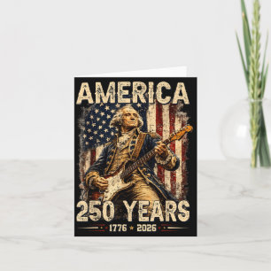 Vintage George Washington spielt Gitarre 250 Jahre Karte