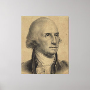 Vintage George- Washingtonporträt-Illustration Leinwanddruck