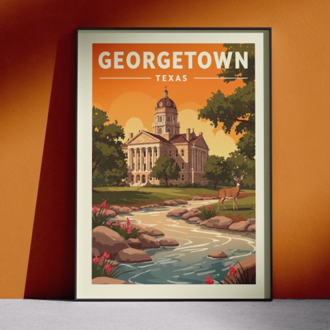 Vintage Georgetown Texas Poster (Von Creator hochgeladen)