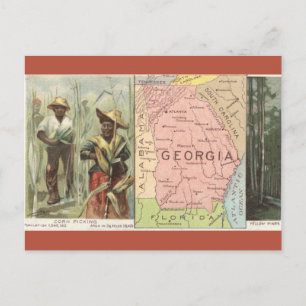 Vintage Georgia Mais und Karte