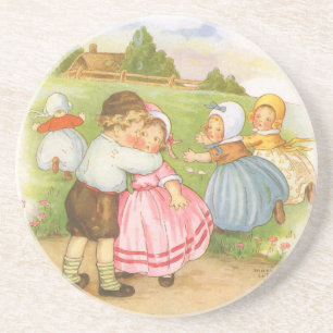 Vintage Georgie Porgie Mother Goose Kinderreime Getränkeuntersetzer