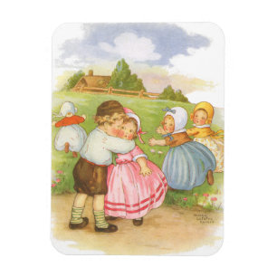 Vintage Georgie Porgie Mother Goose Kinderreime Magnet