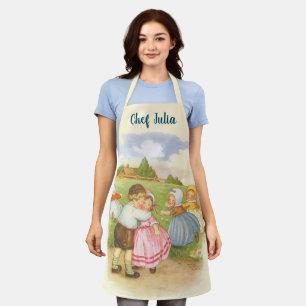 Vintage Georgie Porgie Mother Goose Kinderreime Schürze