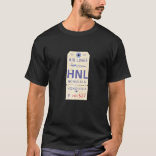 Vintage-Gepäckanhänger für Daniel K Inouye Airport T-Shirt