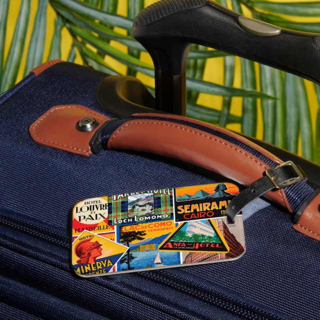 Vintage Gepäckkennzeichnungen Gepäckanhänger (Vorderseite Insitu 3)