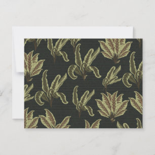 Vintage gepunktete Pflanze Postkarte