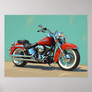 Vintage Gerahmte Kunst für Motorräder Poster