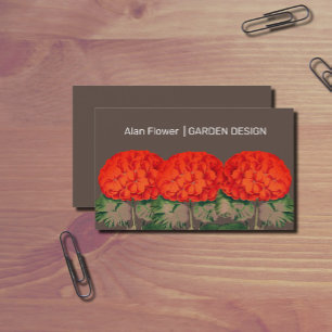 Vintage-Geranium-Trio - üppig floral Visitenkarte
