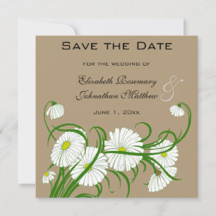 Vintage Gerber Daisy Blume Hochzeit Speichern Sie  Save The Date
