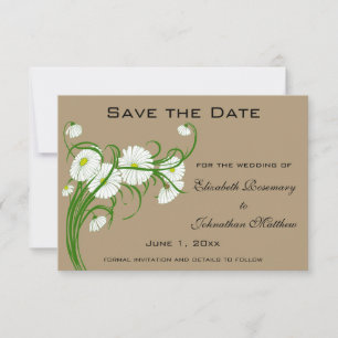 Vintage Gerber Gänseblümchen Blumen Hochzeit Termi Save The Date