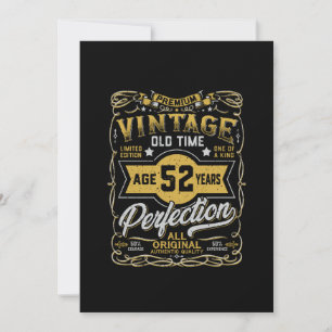 Vintage gereift 52 Jahre Retro Geburtstag 52. Gebu Save The Date