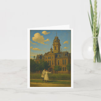 Vintage-Gerichtshaus Dankeskarte